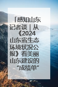 感知山东记者谈｜从《2024山东省生态环境状况公报》看美丽山东建设的“成绩单”与“任务书”