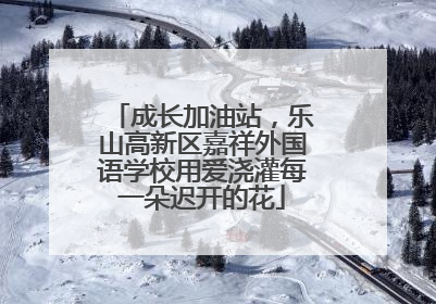成长加油站，乐山高新区嘉祥外国语学校用爱浇灌每一朵迟开的花