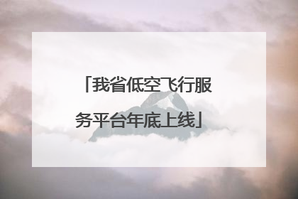 我省低空飞行服务平台年底上线