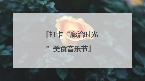 打卡“廊洽时光”美食音乐节
