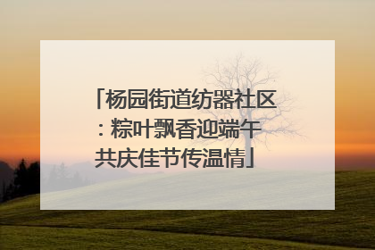 杨园街道纺器社区：粽叶飘香迎端午 共庆佳节传温情