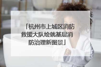杭州市上城区消防救援大队绘就基层消防治理新图景