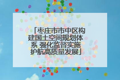 枣庄市市中区构建国土空间规划体系 强化监督实施护航高质量发展