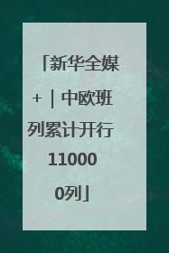 新华全媒+｜中欧班列累计开行110000列
