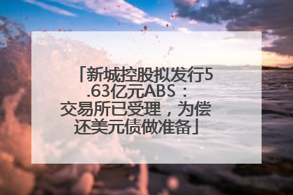 新城控股拟发行5.63亿元ABS：交易所已受理，为偿还美元债做准备