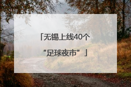 无锡上线40个“足球夜市”