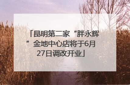 昆明第二家“胖永辉”金地中心店将于6月27日调改开业
