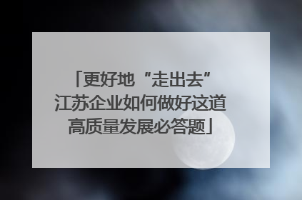 更好地“走出去” 江苏企业如何做好这道高质量发展必答题