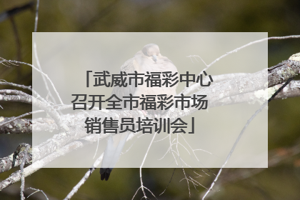 武威市福彩中心召开全市福彩市场销售员培训会
