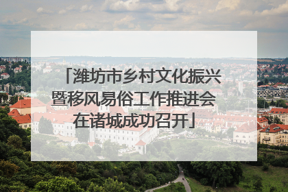 潍坊市乡村文化振兴暨移风易俗工作推进会在诸城成功召开