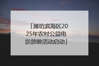 潍坊滨海区2025年农村公益电影放映活动启动
