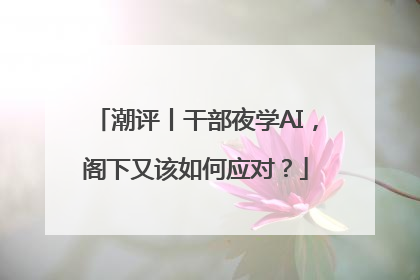 潮评丨干部夜学AI，阁下又该如何应对？