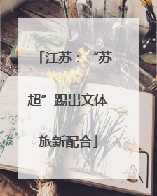 江苏：“苏超”踢出文体旅新配合