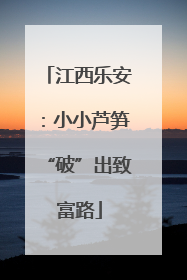 江西乐安：小小芦笋“破”出致富路