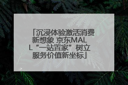 沉浸体验激活消费新想象 京东MALL“一站置家”树立服务价值新坐标