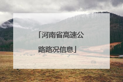 河南省高速公路路况信息