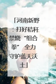 河南新野：打好秸秆禁烧“组合拳” 全力守护蓝天沃土