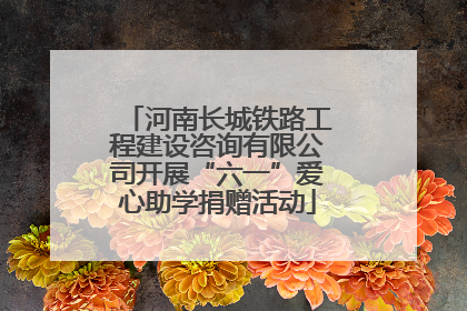 河南长城铁路工程建设咨询有限公司开展“六一”爱心助学捐赠活动