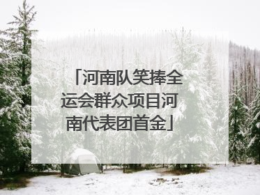 河南队笑捧全运会群众项目河南代表团首金