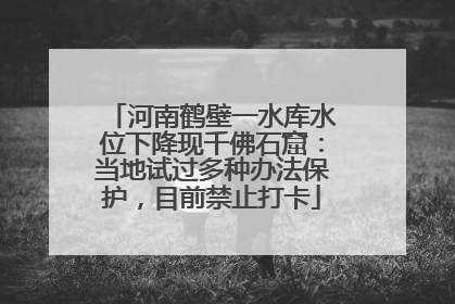 河南鹤壁一水库水位下降现千佛石窟：当地试过多种办法保护，目前禁止打卡