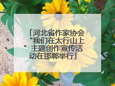 河北省作家协会“我们在太行山上”主题创作宣传活动在邯郸举行