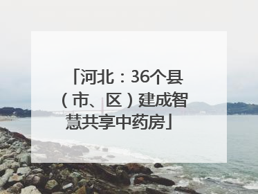 河北：36个县（市、区）建成智慧共享中药房