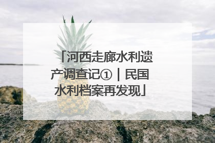 河西走廊水利遗产调查记①｜民国水利档案再发现