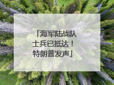 海军陆战队士兵已抵达！特朗普发声