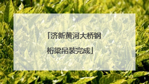 济新黄河大桥钢桁梁吊装完成