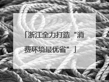 浙江全力打造“消费环境最优省”
