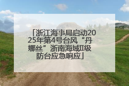 浙江海事局启动2025年第4号台风“丹娜丝”浙南海域II级防台应急响应