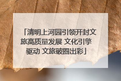 清明上河园引领开封文旅高质量发展 文化引擎驱动 文旅破圈出彩