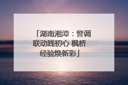 湖南湘潭：警调联动践初心 枫桥经验焕新彩