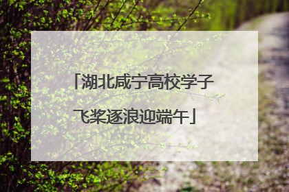 湖北咸宁高校学子飞桨逐浪迎端午