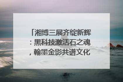湘博三展齐绽新辉：黑科技激活石之魂，翰墨金影共谱文化遗产日华章