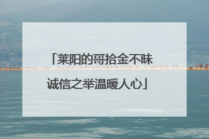 莱阳的哥拾金不昧 诚信之举温暖人心