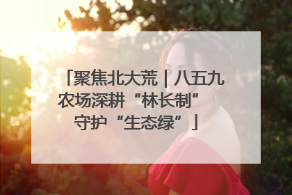 聚焦北大荒｜八五九农场深耕“林长制” 守护“生态绿”