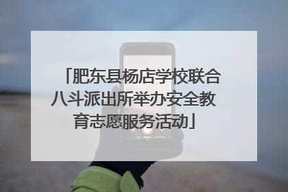 肥东县杨店学校联合八斗派出所举办安全教育志愿服务活动