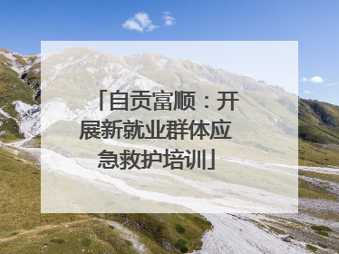 自贡富顺：开展新就业群体应急救护培训