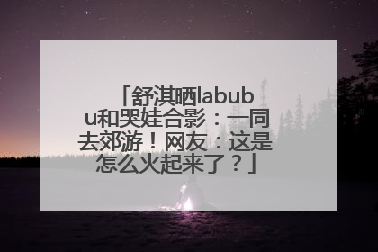 舒淇晒labubu和哭娃合影：一同去郊游！网友：这是怎么火起来了？