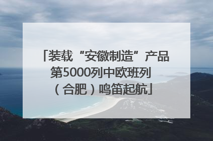 装载“安徽制造”产品 第5000列中欧班列（合肥）鸣笛起航
