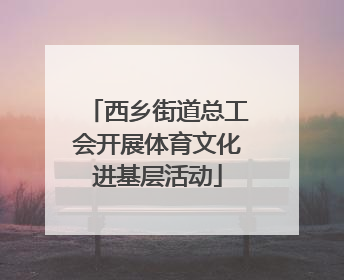 西乡街道总工会开展体育文化进基层活动