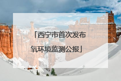 西宁市首次发布氧环境监测公报