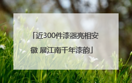 近300件漆器亮相安徽 展江南千年漆韵