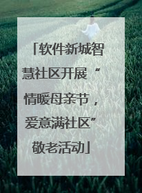 软件新城智慧社区开展“情暖母亲节，爱意满社区”敬老活动