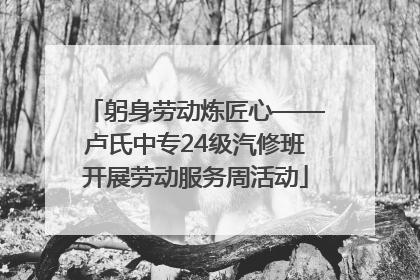 躬身劳动炼匠心——卢氏中专24级汽修班开展劳动服务周活动
