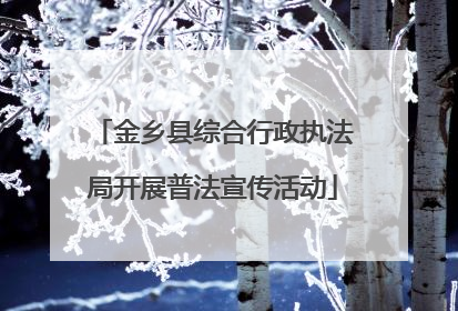 金乡县综合行政执法局开展普法宣传活动