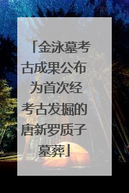 金泳墓考古成果公布 为首次经考古发掘的唐新罗质子墓葬