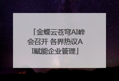 金蝶云苍穹AI峰会召开 各界热议AI赋能企业管理
