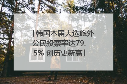 韩国本届大选旅外公民投票率达79.5% 创历史新高